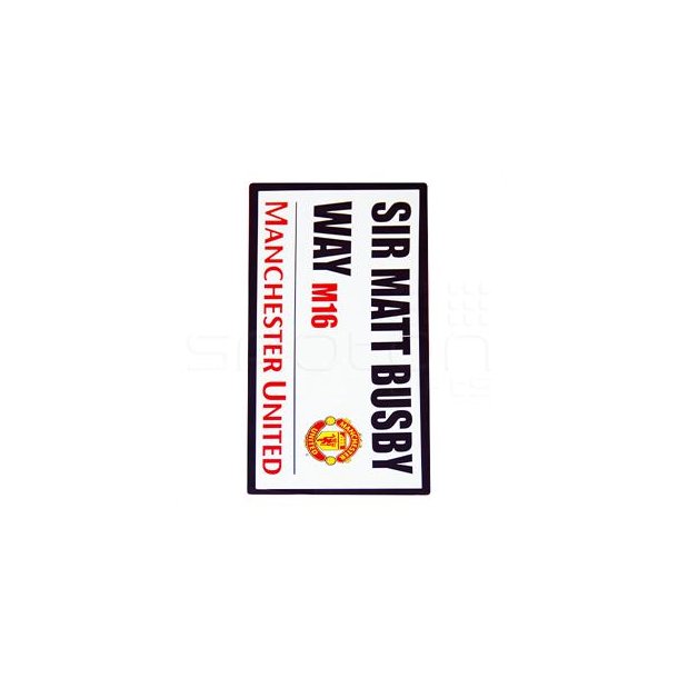 Manchester United street sign badehndklde Sir Matt Busby Way